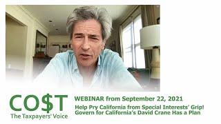 CO$T Webinar with David Crane Sept 22 2021