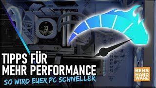 SO MACHT Ihr euren PC SCHNELLER! TIPPS für MEHR PERFORMANCE!