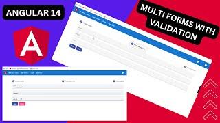 Multi Forms in angular with validation | Angular Reactive forms example | Material UI Stepper