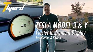 Tesla Model 3 & Y Tlyard's Round Instrument Cluster Display | Installation & Review