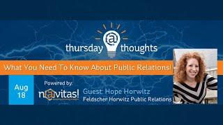 What You Need To Know About Public Relations! | Thursday Thoughts ft. Hope Horwitz