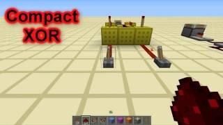 Minecraft redstone comparator XOR gate - Compact, Easy