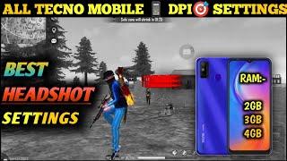 TECNO SPARK GO FREE FIRE SENSITIVITY || TECNO FREE FIRE HEADHSOT SETTINGS || DPI FOR TECNO ||