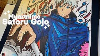 Como Dibujar a GOJO ( JUJUTSU KAISEN ) | Satoru Gojō | ANIME | DIBUJO | TUTORIAL