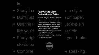 Real Ways to Learn Faster & Retain Better