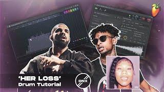 How to Make Beats for Drake & 21 Savage 'HER LOSS' | FL Studio Tutorial 2022