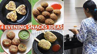 4 EVENING SNACKS IDEAS | Easy & Healthy snacks recipes for kids | Healthy recipes