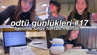 ODTÜ GÜNLÜKLERİ #17 | benimle sınav haftasında ders çalışın | üniversite vlog