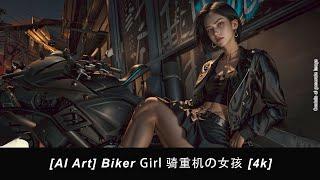 Realistic Ai Girl | Biker Girl | Ai美女 | 重机女骑士 [4k] [AI Art]