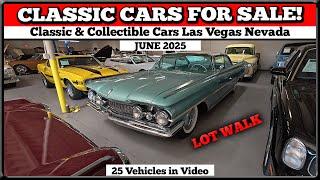 LOT WALK!! Classic Cars For Sale at Classic and Collectible Cars Las Vegas Nevada June 2025