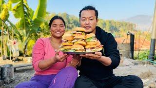 Homemade egg Burgers  and celebrate birthday party #siruthapamagar#villagelife#vlog