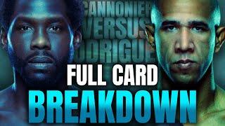 UFC Full Card Breakdown - Fight Night Cannonier vs Rodrigues