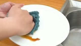 Kitchen Anti-grease wiping rags efficient Super Absorbent Microfiber Cleaning Cloth