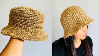 Hat, Summer Crochet Hat (step by step) VERY EASY, ALL SIZES