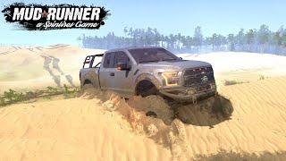 Spintires: MudRunner - FORD RAPTOR OVERLAND Driving On Sand