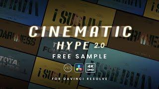 Free Cinematic Hype Title for Davinci Resolve