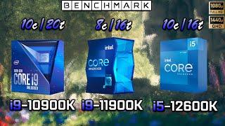 Intel i9 10900k vs i9 11900K vs i5 12600K // Benchmark // Test in 7 Games