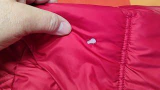 HOLE in jacket.  How to fix?  How CORRECTLY to glue the thermal application.  Beginner's Guide