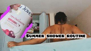 SUMMER shower routine ft dove, bodycology scrub and other products