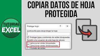 Copiar datos de hoja protegida en Excel