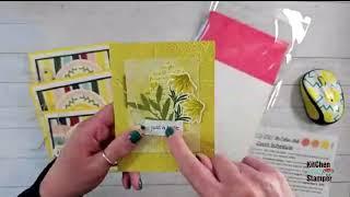 LIVE: Kitchen Table Stamper shares how to make a fun fold Z-Fold Stampin' Up! Sunshine Vibes
