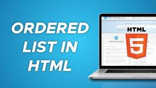 How To Make an Ordered List in HTML (2024)