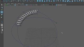 Spiral along a curve in Maya - Attach an object to a motion path - follow path object maya