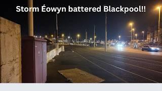 Storm Éowyn 'strongest storm' in 10 years, says Met Office batters Blackpool!