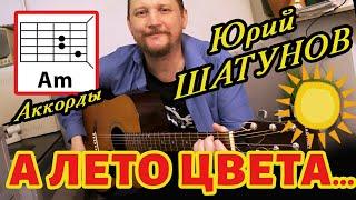 ЮРИЙ ШАТУНОВ - А ЛЕТО ЦВЕТА (ПРОСТАЯ ПЕСНЯ НА ГИТАРЕ) АККОРДЫ БЕЗ БАРРЭ (КАК  ИГРАТЬ) COVER 