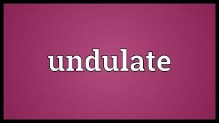 Undulate Meaning