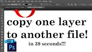 how to copy one layer to another file in Photoshop