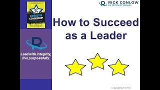 How to Succeed as a Leader-Leadership Training