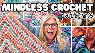 10 MINDLESS CROCHET Projects When Your BRAIN Needs a BREAK