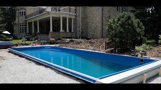 Automatic Pool Covers Fiberglass Pool with Gunite Retainer and Polybox Unit Install | Pre-Pour