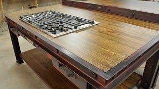 Vintage Industrial Kitchen Island