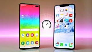 Samsung Galaxy S10 Plus vs iPhone XS Max - Speed Test! (WOW)