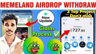 Memeland airdrop new update | Memeland airdrop claim process |Top 2 new airdrop #MEMES #bhoorakatech