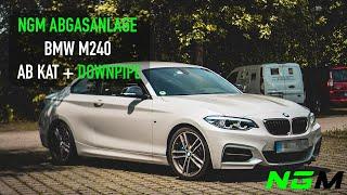 BMW M240i - NGM Abgasanlage 3,5 Zoll und HJS Downpipe! Soundcheck!!