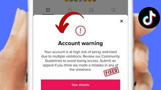 How To FIX TikTok Account Warning Problem in Android or iPhone (2024)