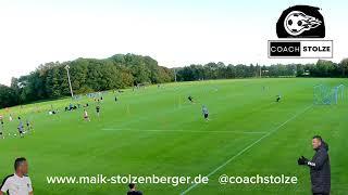 Fussballtraining: Torabschlüsse nach Pass in den Rückraum