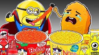 Mega Minion & Gegagedigedagedago - Despicable Me | Convenience Store Food Mukbang |Mukbang Animation