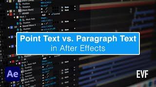 How to Convert Text to Paragraph or Point Text in After Effects Tutorial