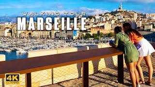 Marseille, France, 4K, Walking Tour,