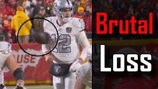 Aidan O'Connell doesn't notice the snap and loses the game | Kansas City Chiefs Vs Las Vegas Raiders