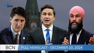 Singh to bring down Trudeau gov't? Poilievre calls cabinet shuffle a clown show. l Dec 20, 24 l BCN