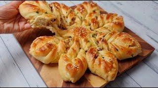 Chicken Bread | Stuffed Bread | Star Bread by Tasty Cluster