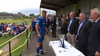 Liam MacDonald receives The Liberty British Aluminium Balliemore Cup From Kerry MacDonald on 14 07 1