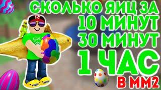 Сколько ЯИЦ можно НАФАРМИТЬ за 1 ЧАС в ММ2 новом ПАСХАЛЬНОМ ОБНОВЛЕНИИ