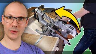 Building a miter saw flip-top workbench with a built-in table saw