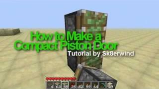 [Minecraft Tutorial] Make a Compact Piston Door